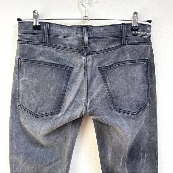 Current Elliott 1968-0002 Bleach Out Night Destroy Grey Skinny Jeans, Size 27 - Picture 6 of 14